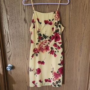 Lulu's Yellow and Red Spaghetti Strap Sundress  NWOT